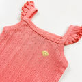 Infant and Toddler Girl Baby Sleeveless Cotton Romper Bodysuit From Levin.