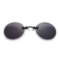 1pc Clip On Nose Glasses Round Rimless Matrix Morpheus Sunglasses Mini Frameless Vintage Men Eyeglasses UV400. 