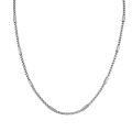 Minimalist stainless steel slub square pearl single chain clavicle chain fashion and versatile titanium steel men's necklace wholesale.