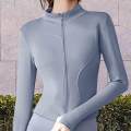 Running Jacket Fitness Exercises Clothing Workout Jacket Blue.