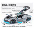 【GlobalGlamour】New 1/32 Bugatti Divo uper port Car Model Alloy Car Model imulation ound Pull Back Car Kid Toy Car - car toy. 