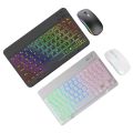 Custom ABS Slim RGB Backlit Wireless Keyboard & Mouse Combo | Rechargeable Bluetooth & 2.4GHz Dual Mode | Silent Keys | For Laptop, PC & Tablet.