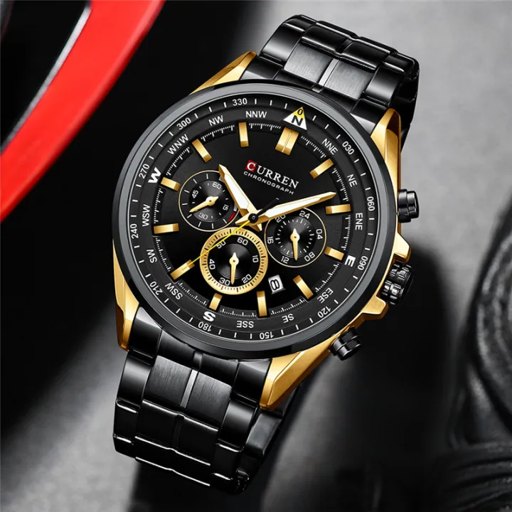 CURREN%208399%20Men's%20Luxury%20Watches%20Fashion%20Sporty%20Wristwatches%20Male%20Chronograph%20Quartz%20Stainless%20Steel%20Clock%20with%20Luminous%20Hands%20-%20Image%202