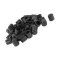 Rubber caps 40-piece black rubber tube ends 10mm round.