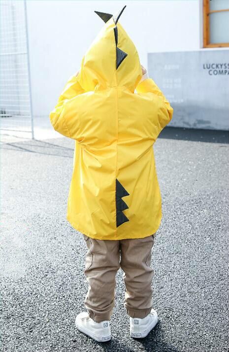 Cute Dinosaur Polyester Baby Raincoat Outdoor Waterproof Rain Coat