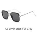 Tony Stark Sunglasses Men Vintage Retro Men's Glasses Iron Man 3 Sunglases Yellow Red Sun Glass 2019 Shades Men oculos W66218.