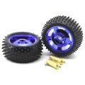 85 mm Rubber Spiked tires Wheel With Hex Coupling Coupler (2 Set). 