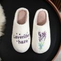 Female Living Room Slippers Women's Cute Fluffy Flip flop Cute Letter Soft Plush PVC Non-Slip North Home Bedroom Shoes. 