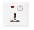 Super Star Lotus 13A 3 Pin Universal Socket with Switch Neon Three 3Pin Electrical Wall Outlet Indicator. 