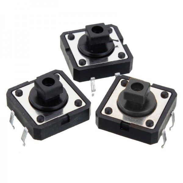 10Pcs- B3F-4055 OM-RON Switches Square Head Momentary Push Button ...