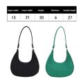 Fashion Simple Moon Shape Underarm Bags Cute Women Female Crocodile Grain Shoulder Bag Felt Purses Handbags Trend Accessories. 