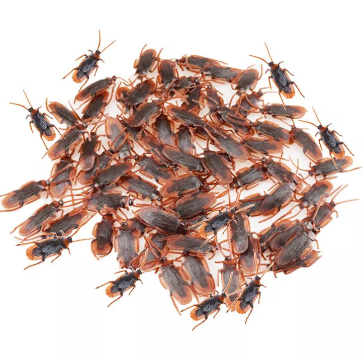 50/30/10/5 pcs Cockroaches Toy Halloween Gadget Gags Practical Jokes Toys Plastic Bugs Insect Model