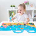 Portable children's educational magnetic puzzle book 2-3-5 years old baby early education puzzle matching book cognitive toy. 