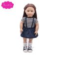 【The road to happiness Store】18 inch Girls doll clothes 2 pcs skirt suit 5 style American newborn dress Baby toys fit baby dolls. 