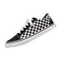 Spring New Harajuku Black-White Checkerboard Plaid Low-Top Canvas Shoes for Men and Women Korean Fashion Shoes Skateboard Shoes.