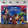 The Avengers Birthday Party Decorations Marvel Superhero Balloons Paper Tableware Backdrops Baby Shower Kids Boys Party Supplies. 