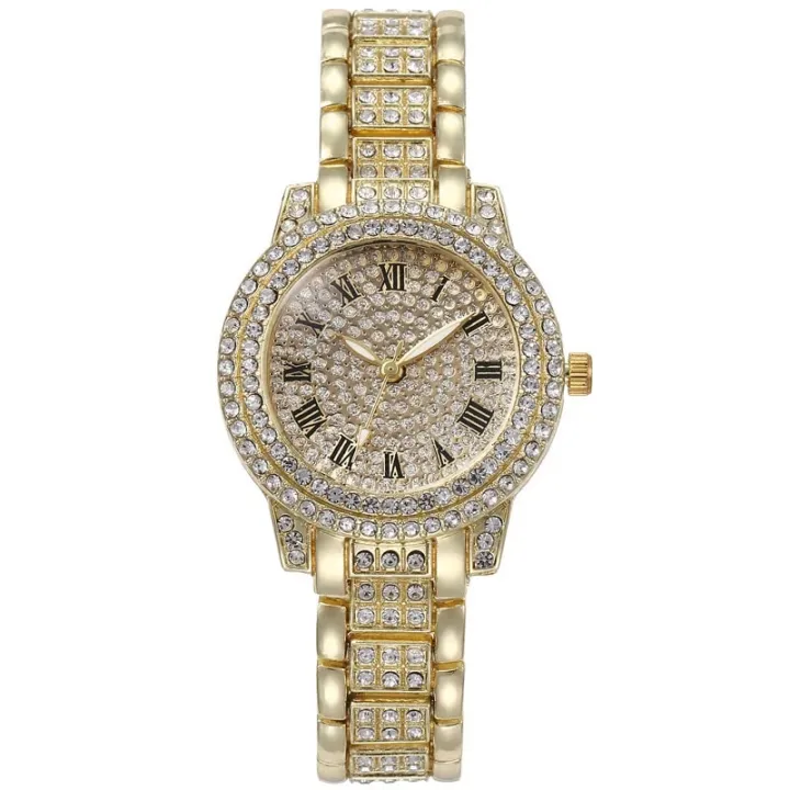 Diamond-encrusted%20Ladies%20Quartz%20Watches%20Steel%20Bracelet%20Personality%20Fashion%20Wristwatch%20Women's%20Jewelry%20Watch%20-%20Image%202