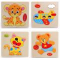3X Wooden Blocks Animals Children Educational Toy Puzzle Cartoon Baby. 