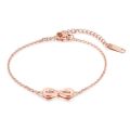 Charms Bow-Knot Shape Korean Silver Minimal Stainless Steel Womens Bracelet.