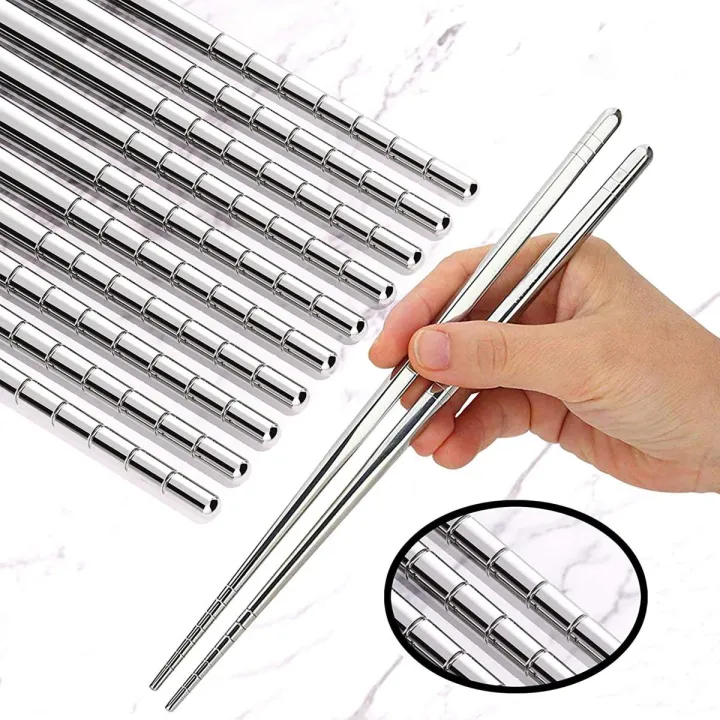 Stainless Steel Chopstick 2 Pcs (japanese/ chinese/ Korean)