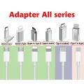 【All Series】 Micro USB to Type-C to Lightning Adapter Android Apple IOS UBS-C Converter Data Sync Fast Charging Charger. 