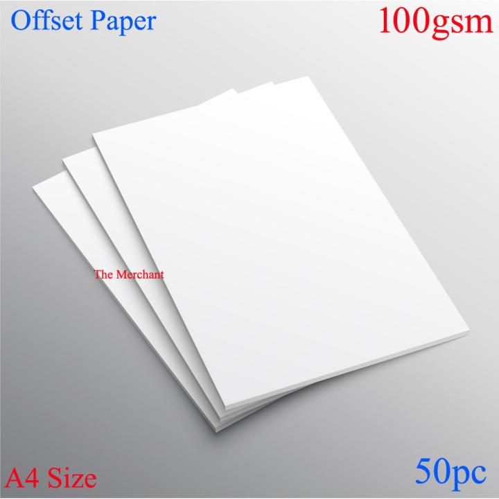 Offset paper - A4 Size - 100gsm - 50pc