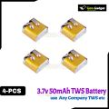 4-PCS 3.7V 50mAh Mini Bluetooth Headset Battery | Bluetooth Circuit & Wireless AirDots Replacement Battery, 3.7V mini battery, Bluetooth battery, TWS battery. 