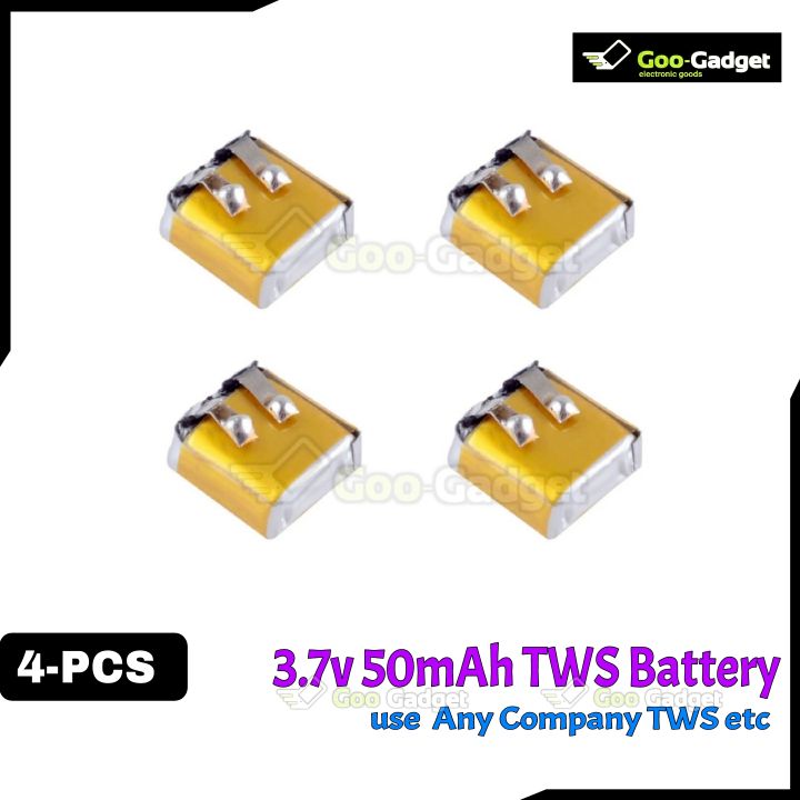 4-PCS 3.7V 50mAh Mini Bluetooth Headset Battery | Bluetooth Circuit & Wireless AirDots Replacement Battery, 3.7V mini battery, Bluetooth battery, TWS battery