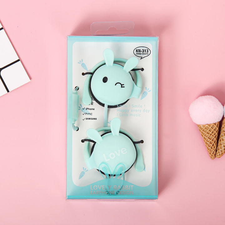 Earphone Wired Earphone Cartoon Earphone Cute Rabbit Wired Headset ...