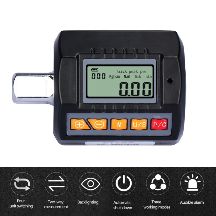 KOGEEK Adjustable LCD Display Screen 1/2 1/4 3/8inch Digital Torque Wrench Meter Professional Electronic Torque Meter Utility Bicycle Car Repairing Tool
