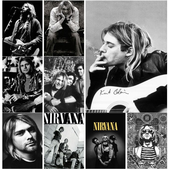 American Rock Band N-NirvanA Poster Canvas Printing Wall Art Decoration Hanging Picture for Home Room Decoration