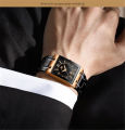 New FNGEEN Business Men's Watches Luxury Brand Waterproof Calendar Men's Square Wrist Watch Stainless Steel Strap Quartz Watches. 