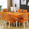 Fashionable temperament: Chinese dining chair cover, fabric anti-slip chair cushion, tablecloth, dining chair package, chair cushion in stock for all seasons. 