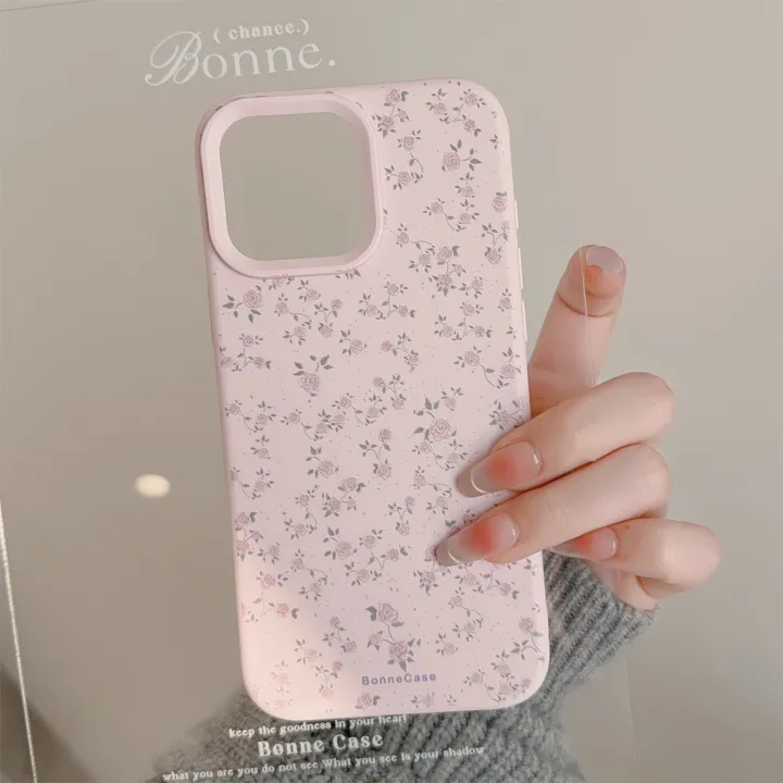 Olige%20%20Case%20%20For%20iPhone%2011%2012%2013%2014%2015%2016%20Pro%20Max%20New%20Glutinous%20Rice%20Korean%20Style%20Girl%20Bean%20Pink%20Pink%20Pink%20Little%20Rose%20Sea%20phone%20case%20back%20cover%20-%20Image%202