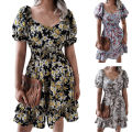 2024 Amazon Summer New Independent Station European and American Cross-border TEMU Foreign Trade Women's Casual Ruffle Dress. 