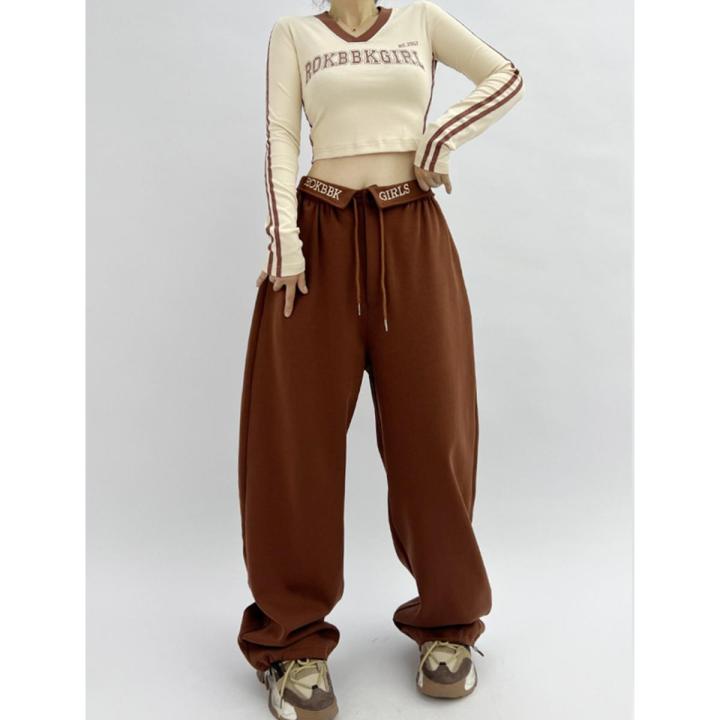 ROKBBK-K/Rokbbk-K Street DancehiphopJazz DancejazzPants Women's Hop Loose Trousers Suit Clothing