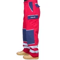 High Visibility Reflective Pants Elastic Waist Work Pants Lightweight Breathable Male Long Cargo Trousers for Spring and Autnmn. 