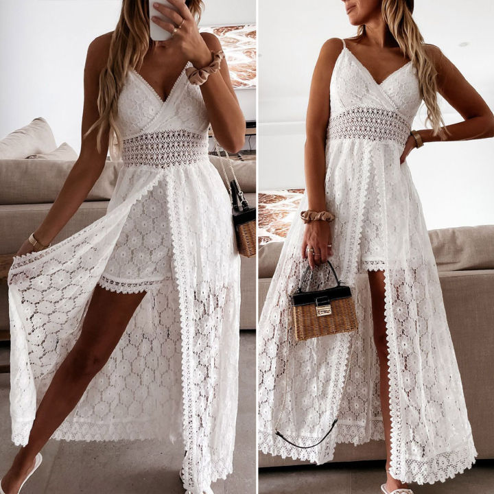Maxi%20Dress%20Hollow%20Out%20Pure%20Color%20V%20Neck%20Jumpsuit%20Dress%20-%20Image%208
