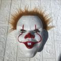 Unique Design Halloween Cos Pennywise PVC Mask for Haunted Parts and Events, Halloween Horror Character Mask.