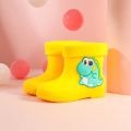 Kids Rain Boots 2023 New Non-slip Cartoon Girl's Boot Toddler Boys Warm Waterproof Cotton Shoes Slip on Children's Rubber Boots.