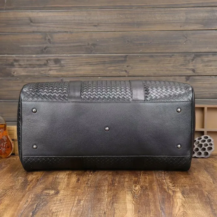 Men's%20leather%20travel%20bag,%20black%20gym%20bag,%20drop-hair%20waterproof%20handbag,%20top%20cowhide%20crossbody%20bag,%20one%20shoulder%20-%20Image%204