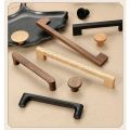 Wooden Cabinet Door Handle Cupboard Door Knob and Handle Kitchen Cabinet Knobs Wardrobe Door Handles for Furniture Hardware.