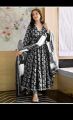 Readymade Stylish Ladies Dilruba Gown Set Arbit Fabric ambush print Blue color Kurti for women.