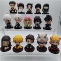 5pcs/set Demon Slayer Kimetsu No Yaiba Figure Q Posket Kamado Tanjirou Kamado Nezuko Agatsuma pvc Figurine Cake Topper. 