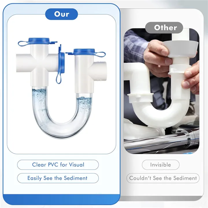 Standard%20Condensate%20Trap%20PVC%20U%20Trap%203/4%20Inch%20for%20HVAC%20Systems,%20Air%20Conditioner,%20Effectively%20Drains%20Condensate%20-%20Image%203