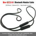 QCC5181 All-8-Strand Bluetooth Earhook Adapter Hi-Res Audio HIFI Earphone Cable V5.4 LDAC AptX Adaptive HD for KZ EDX Pro ZSN VX. 