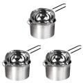 6-Pack Stainless Steel Double Boiler, Heat-Resistant Handle 2 Cup Capacity, Universal Pad. 