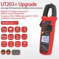 UNI-T UT203+ Digital Clamp Meter, AC Current True RMS HVAC Volt Amp Ohm Meter Clamp On Multimeter, Auto Ranging 4,000 Counts NCV AC DC Voltage Frequency Resistance Capacitance Continuity Diode Tester. 