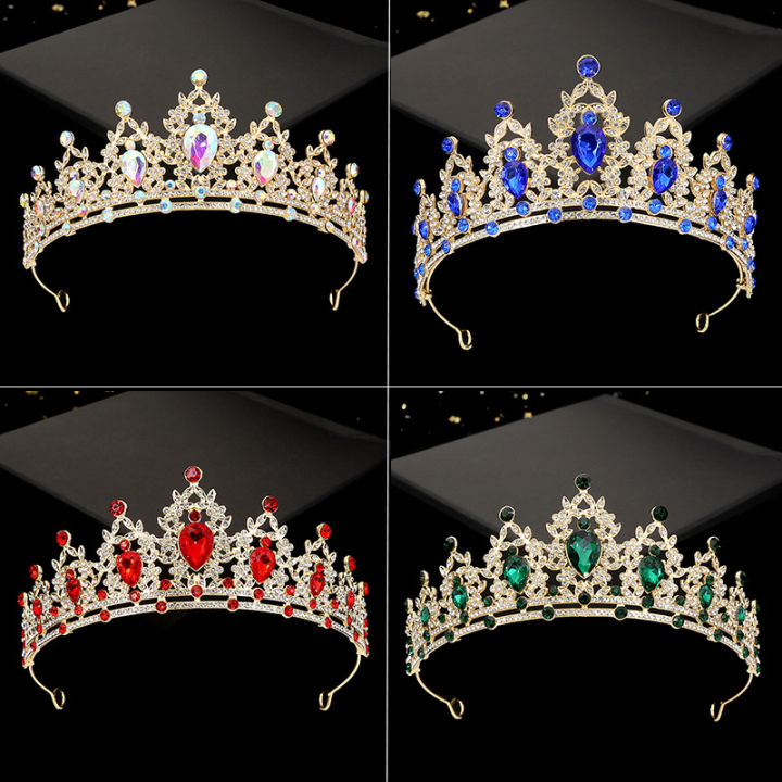 Wedding Hair Crowns For Bride Hair Accessories Princess Queen Bridal Tiara Crown For Pageant Women Party Prom Wedding Headdress