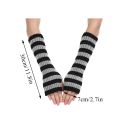Warm Arm Warmers Women Wrist Elbow Thermal Glove Hand Arm Warmers Striped Knitted Woolen Elbow Mittens Cosplay Arm Sleeves. 
